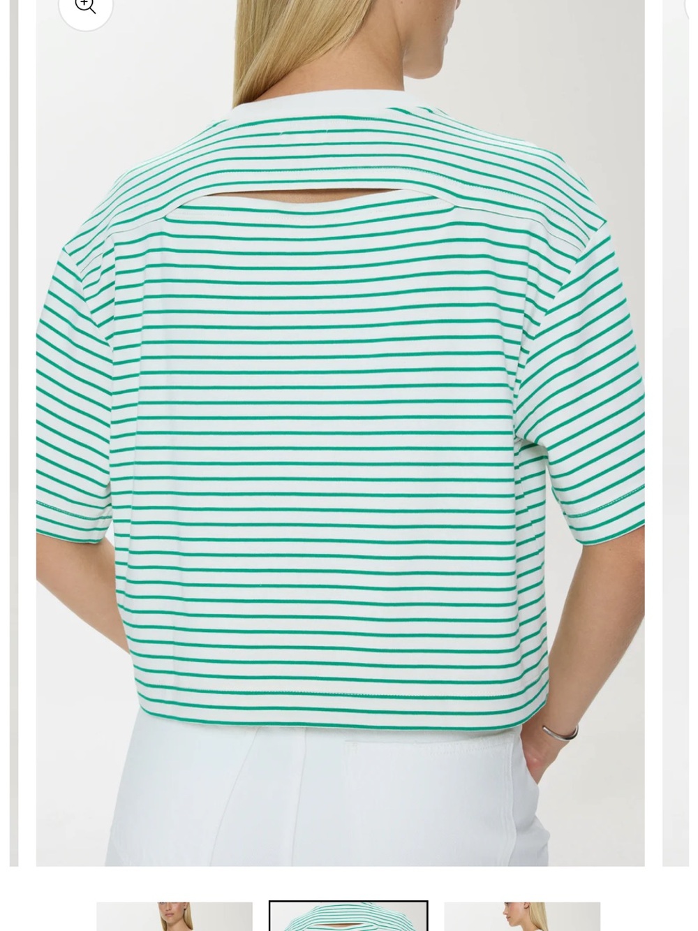 Brand new pistola White and Green Striped Tee - Picture 3 of 6